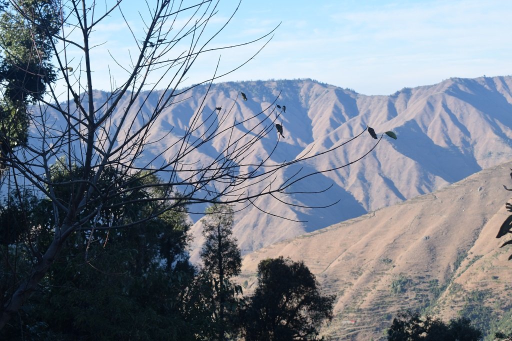 beautiful view of mountains on nag tibba