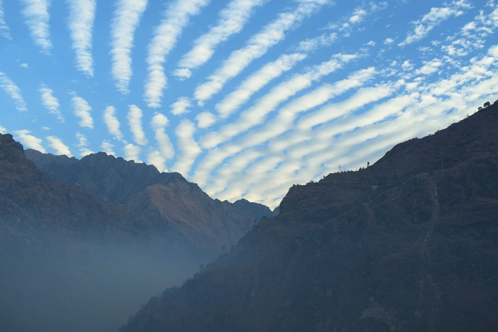 beautiful view of sky on kuari pass trek