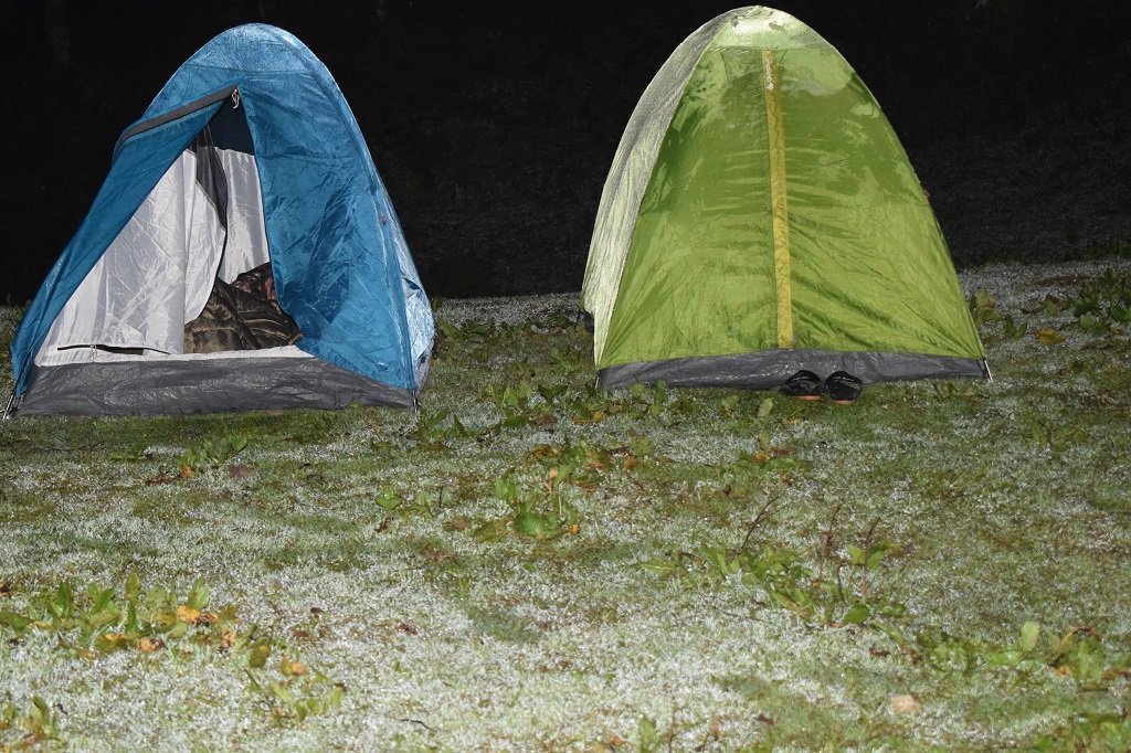 camp site on nag tibba trek