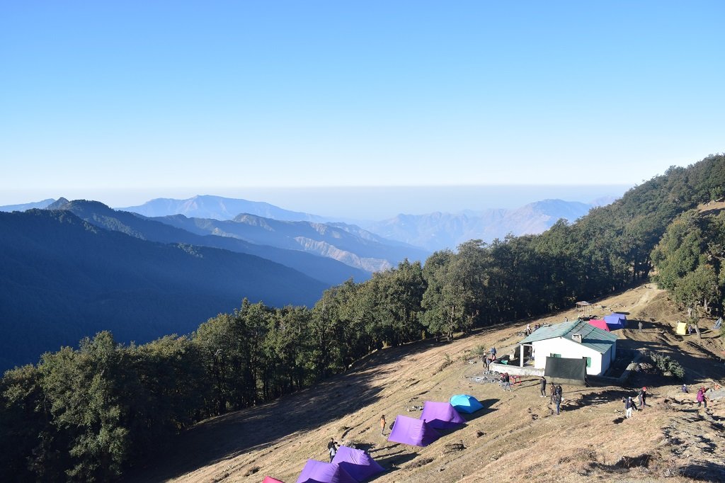 camp site on nag tibba trek