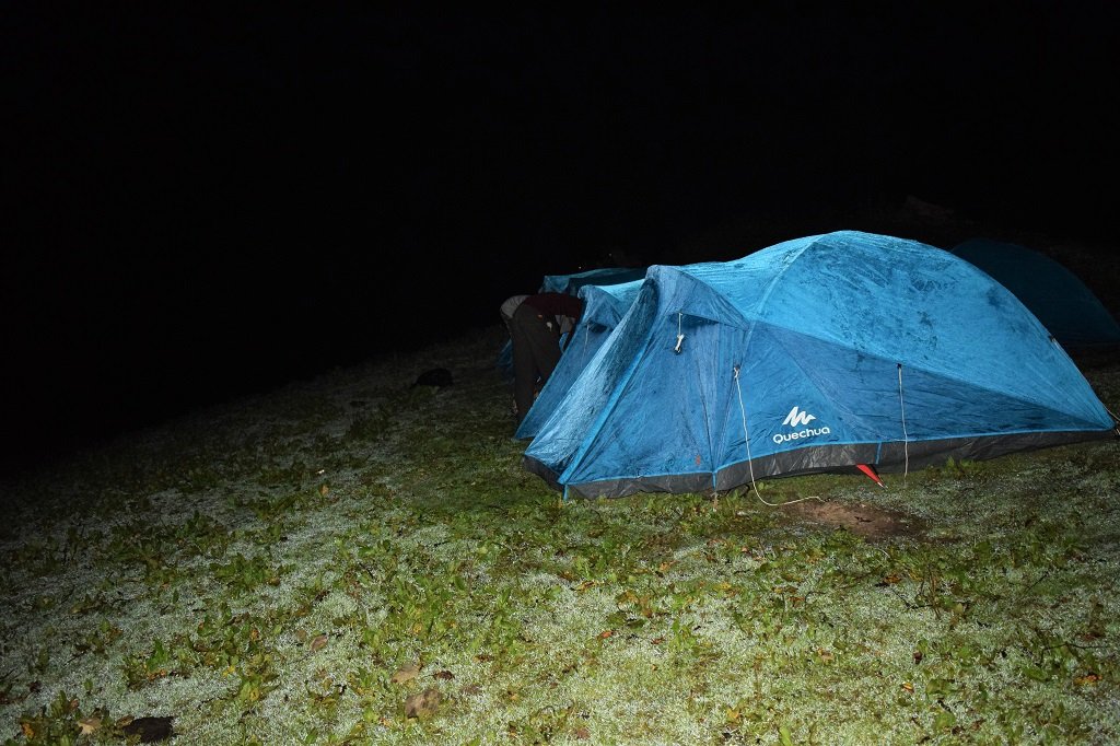 camp site on nag tibba trek