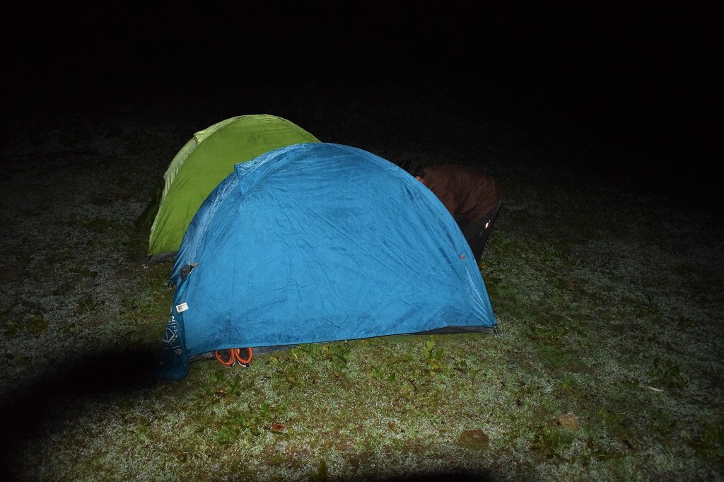 camp site on nag tibba trek