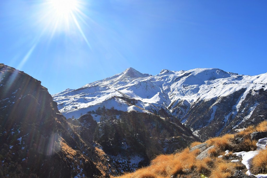 views of mountains on kuari pass trek