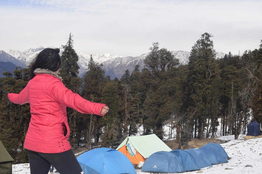 camp site on kedarkantha trek