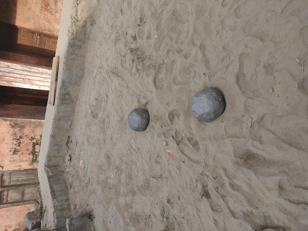 The two Holy ancient Stone the ground on the temple