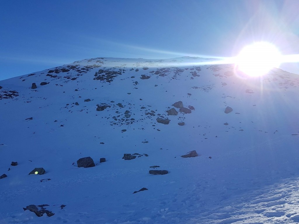 view of snow coverd mountain