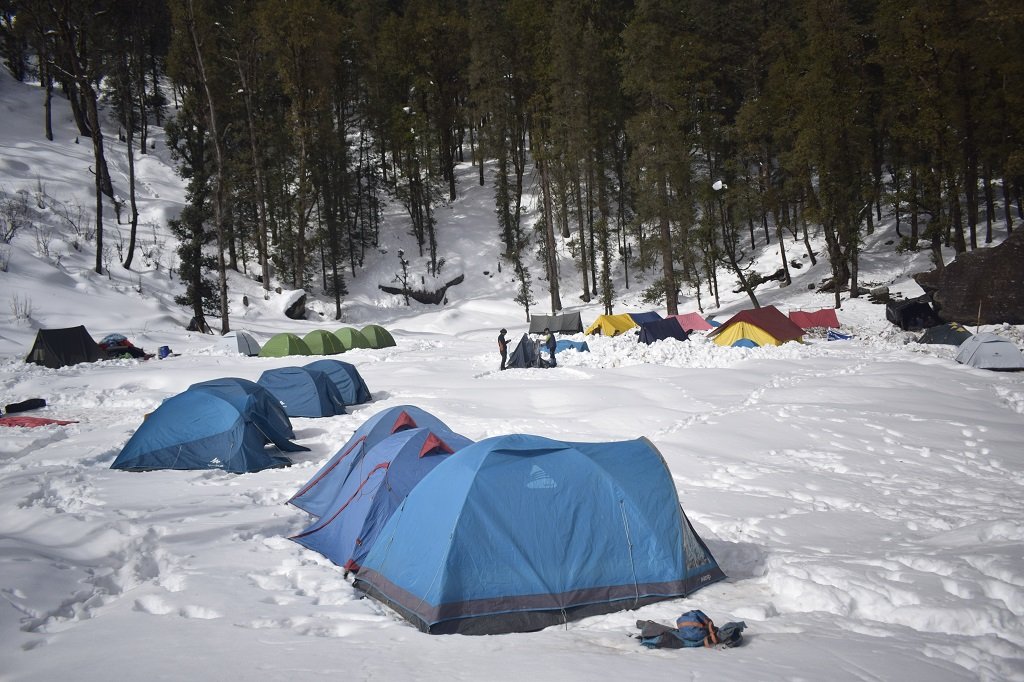 CAMP SITE ON KEDARKANTHA TREK