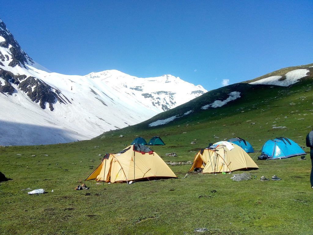 CAMP SITE ON RUPIN PASS TREK