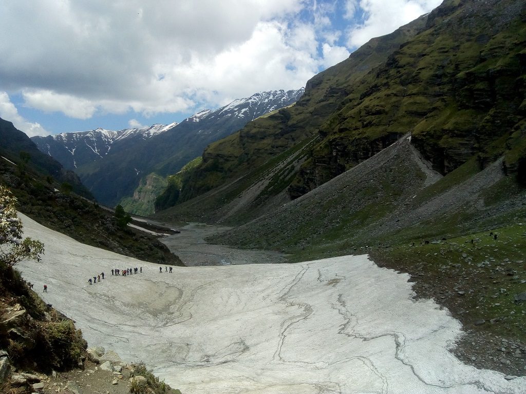 snow cover river on rupin