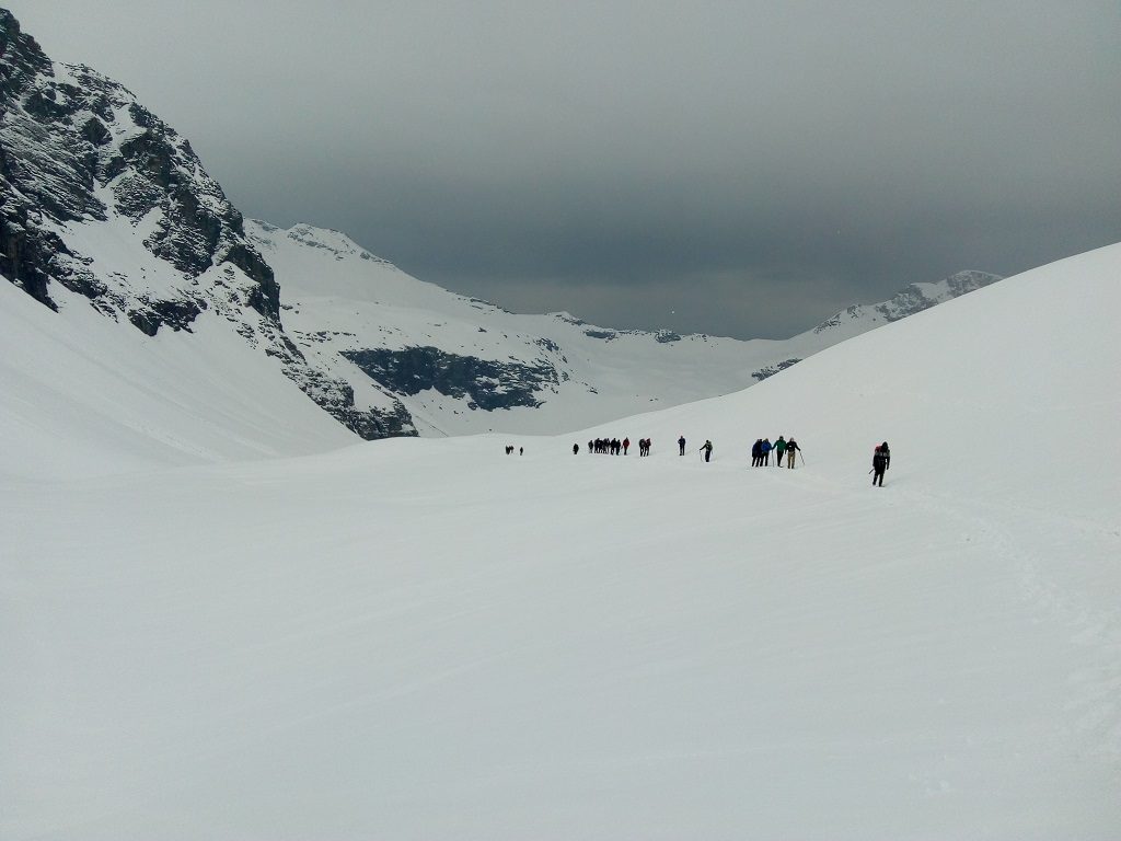 trek to rupin pass snow trek